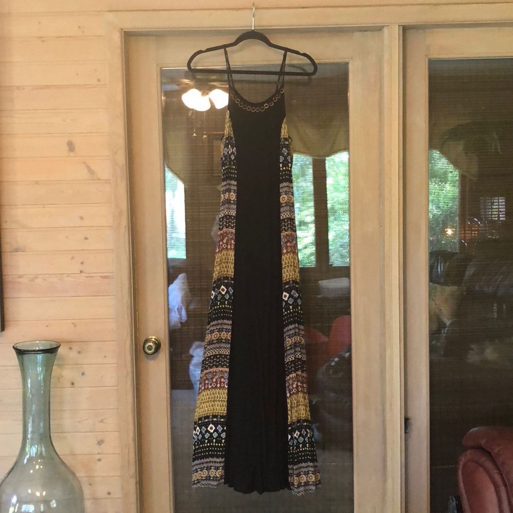 Black and Multi maxi dress